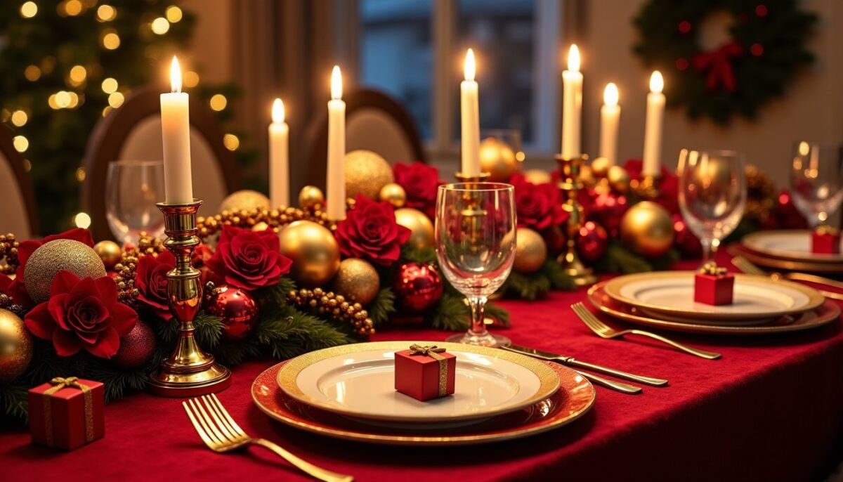 Les 10 meilleures idées déco pour sublimer votre table de Noël en rouge et or